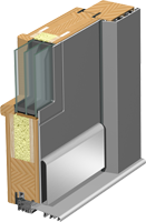 Les-alu vhodna vrata CLASSIC - prerez