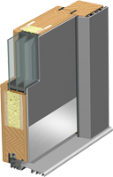 Les-alu vhodna vrata MODERN - prerez