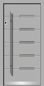 Vhodna vrata les-alu Modern - pogled od zunaj